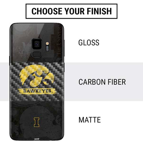 University of Iowa Hawkeyes Distressed Logo Galaxy S9 Skin